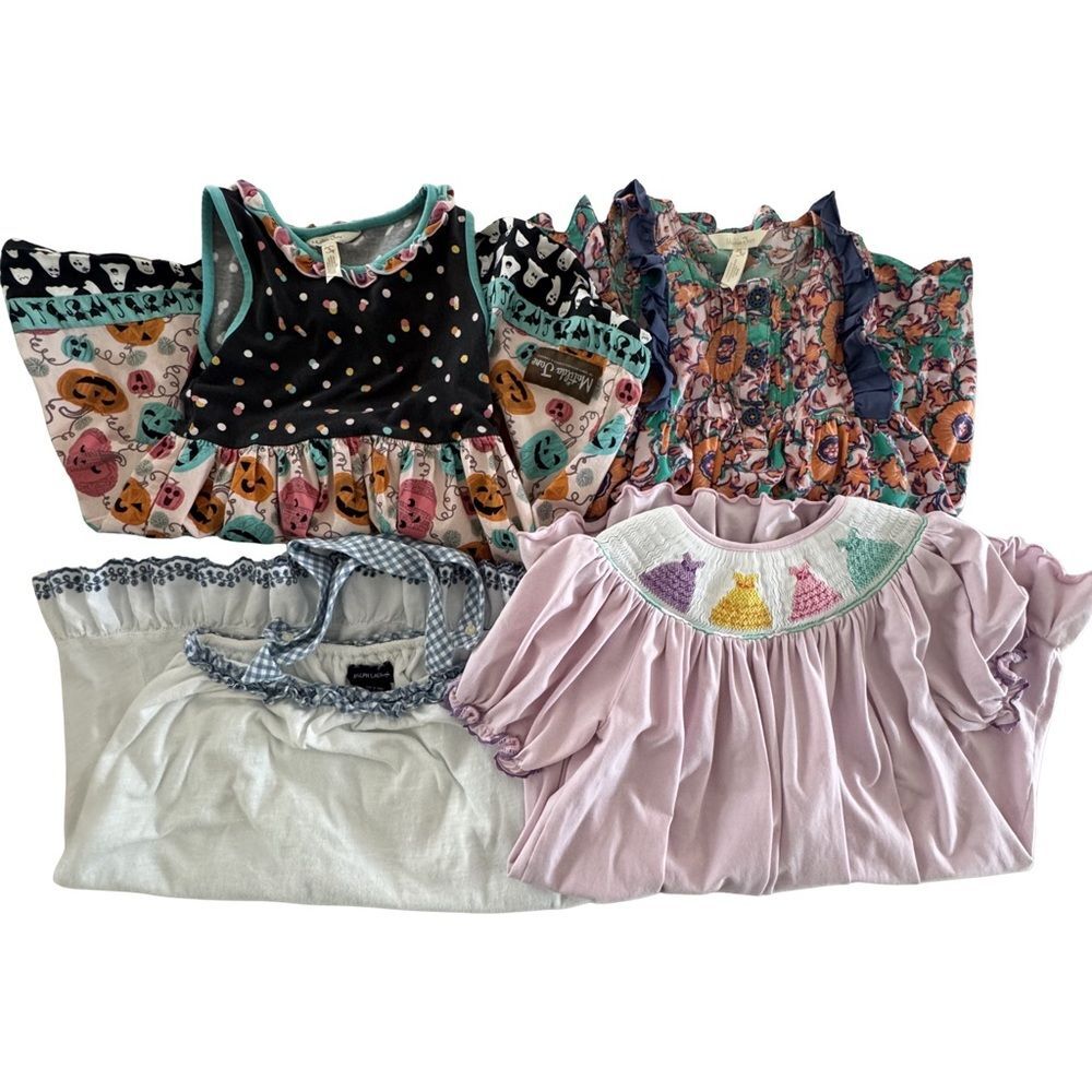 Girls 4 Dress Bundle Size 6 Matilda Jane Ralph Lauren Babeeeni Smocked Boutique